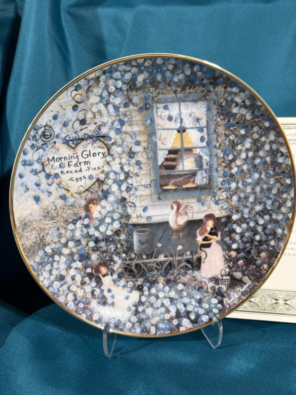 Franklin Mint Carol Endres Ltd Ed Welcome Visitors Heirloom Collector 24K Plate